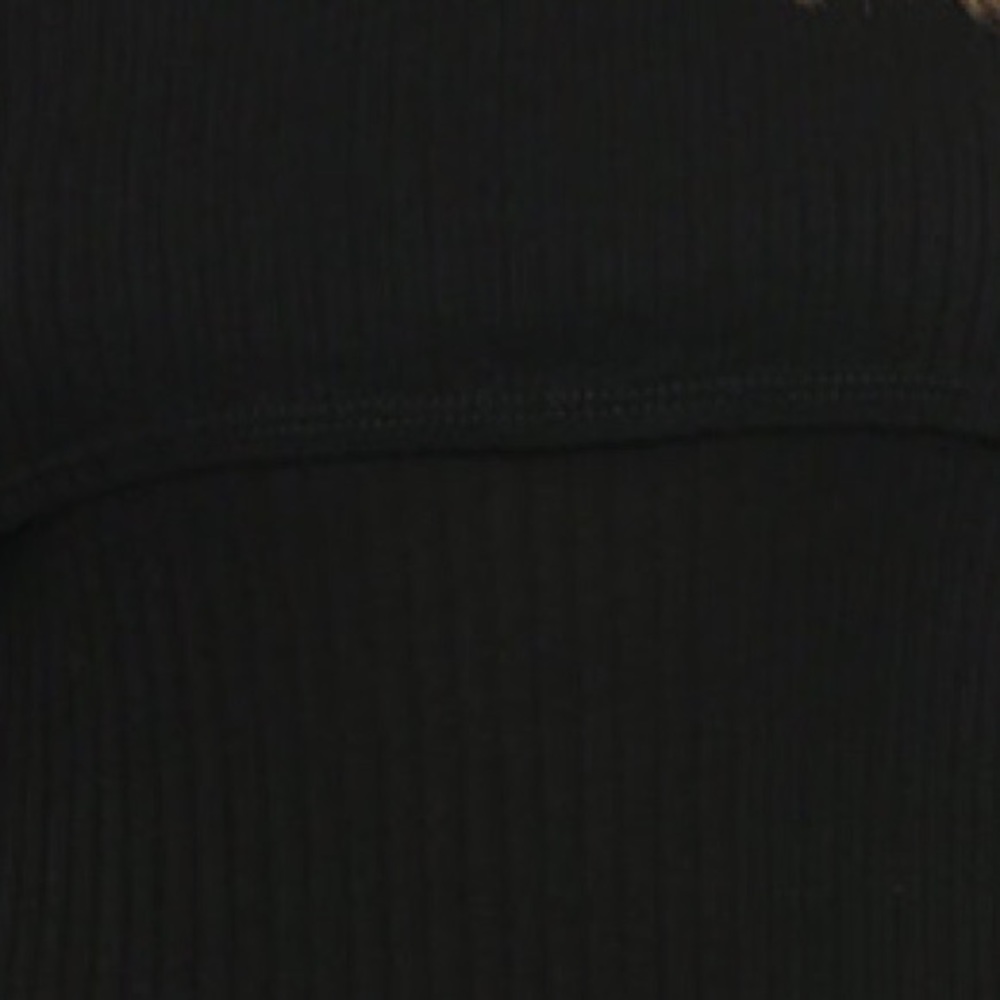 BLACK COLD SHOULDER RIBBED DRESS - Picture 10 of 11